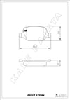 Disk Balata Arka 500L 12>Lınea 07> 147 00>10 156 97>06 Gt 03>10 Kalebalata 23517 172 04