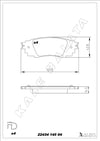 Disk Balata Arka C Hr 16> Rav4 Hybrıd 18> S90 16> V90 16> Xc60 17> Camry 17> Kalebalata 22434 145 04