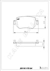 Disk Balata Arka Caddy IV 15> Sharan 10>15 Leon 12> A1 10> Q3 11> Octavıa 12> Kalebalata 25110 175 04