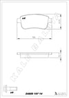Disk Balata Arka Elektronik El Frenli Araçlar İçin Fluence 10> Grand Scenıc Iıı 09> Megane 08> Kalebalata 24820 157 14