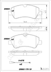 Disk Balata Arka Fişli Transit V362 V363 Tourneo Custom 12> Kalebalata 25603 175 15
