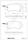 Disk Balata Arka Transit V362 V363 Tourneo Custom 12> Kalebalata 25603 175 05