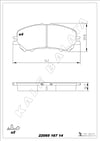 Disk Balata Ön 16.10Mm Kalınlık Kadjar 15> Megane Gt 15> Talısman 13> Qashqaı Iı 13> X Traıl 13> Kalebalata 22065 167 14