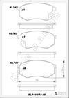 Disk Balata Ön Çift Kaliper(8 Li Paket) 744 173 05 Canter Fe511 05> Kalebalata 7KL744 173 05