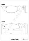 Disk Balata Ön Kalınlık 17Mm Golf 91>99 Polo 94>01 Ibıza Cordoba 93>02 Toledo 91>99 Kalebalata 21866 172 05