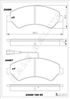 Disk Balata Ön Tek Fişli+Civatalı Boxer Jumper Ducato Iıı 06> Jest 14> Kalebalata 24466 190 05