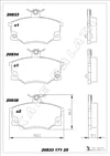 Disk Balata Ön Tempra 90>Yeni Model Tipo Uno 70 Punto 145 94>99 155 92> Kalebalata 20833 171 25