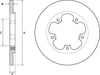 Fren Disk Arka Düz (308Mm) Abs Li Tek Teker Transit V.362 V.363 13> Delphı BG4681C