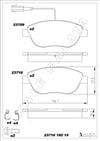 Ön Disk Balata Linea Punto Doblo Stılo(Fişli+Aks) Doblo 10> Grande Punto 05> Lınea 07> Punto 12> Punto Evo 08>12 Kalebalata 23710 192 15