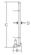 Bayrak direği A32 450MM