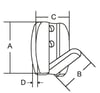 Elbise Askısı 50x28 mm.