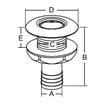Firar. 38mm. AISI 316 paslanmaz çelik.