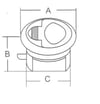 Gömme kulp kilitli 60mm