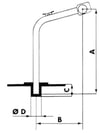 Matafora  Paslanmaz Çelik 125Kg, Yüks.100cm