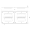 Plastik havalandırma beyaz 255x115mm