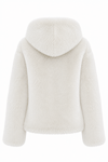 Alba Hood Faux Fur Jacket-White