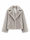 Lilja Faux Fur Jacket-Gray