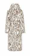 Noemi Hood Belt Faux Fur Coat