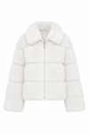 Taika Zip Faux Fur Jacket-White