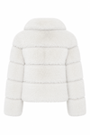 Taika Zip Faux Fur Jacket-White
