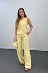Ajlan Sarı Bluz Ve Pantolon Takımı
