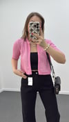 Amaris Pembe Kısa Kol Triko Yelek