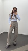 Astrid Gri Yıkamalı Palazzo Jeans