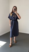 Berina Lacivert Modal Midi Elbise