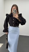 Betty Bebe Mavi Kemerli Kalem Etek