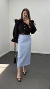 Betty Bebe Mavi Kemerli Kalem Etek