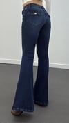 Boenos Koyu Kot Push Up Cepli Toparlayıcı Flare Jeans