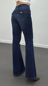 Boenos Koyu Kot Push Up Cepli Toparlayıcı Flare Jeans