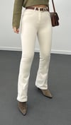 Chicago Krem Süper Yüksek Bel Flare Jeans