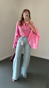 Cornell Buz Mavi Orta Bel Paçası Dikişli Jeans