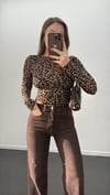 Cyra Leopar Kaşmir Karışımlı Bluz