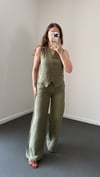 Even Yeşil Müslin Yelek Ve Pantolon Takım