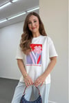 Flowers Baskılı Yazılı Tshirt