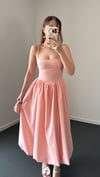Helga Pembe Korsajlı Balon Elbise