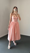 Helga Pembe Korsajlı Balon Elbise