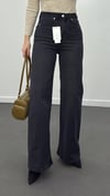 Helsinki Antrasit Yıkamalı Wide Leg Jeans