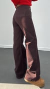 Helsinki Çikolata Kahve Wide Leg Jeans
