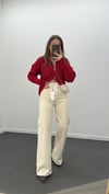 Helsinki Krem Wide Leg Jeans