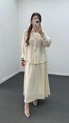 Hestia Krem Tensel Maxi Etek