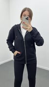 HM Siyah Kapüşonlu Fermuarlı Sweatshirt Hırka