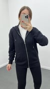 HM Siyah Kapüşonlu Fermuarlı Sweatshirt Hırka