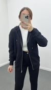 HM Siyah Kapüşonlu Fermuarlı Sweatshirt Hırka