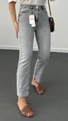 Juliet Açık Gri Yüksek Bel Slim Fit Jeans