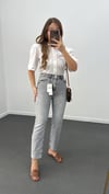 Juliet Açık Gri Yüksek Bel Slim Fit Jeans
