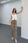 Juliet Açık Kahve Renk Yüksek Bel Slim Fit Jeans