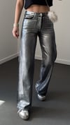 Liquid Orta Bel Silver Sim Kaplama Jeans